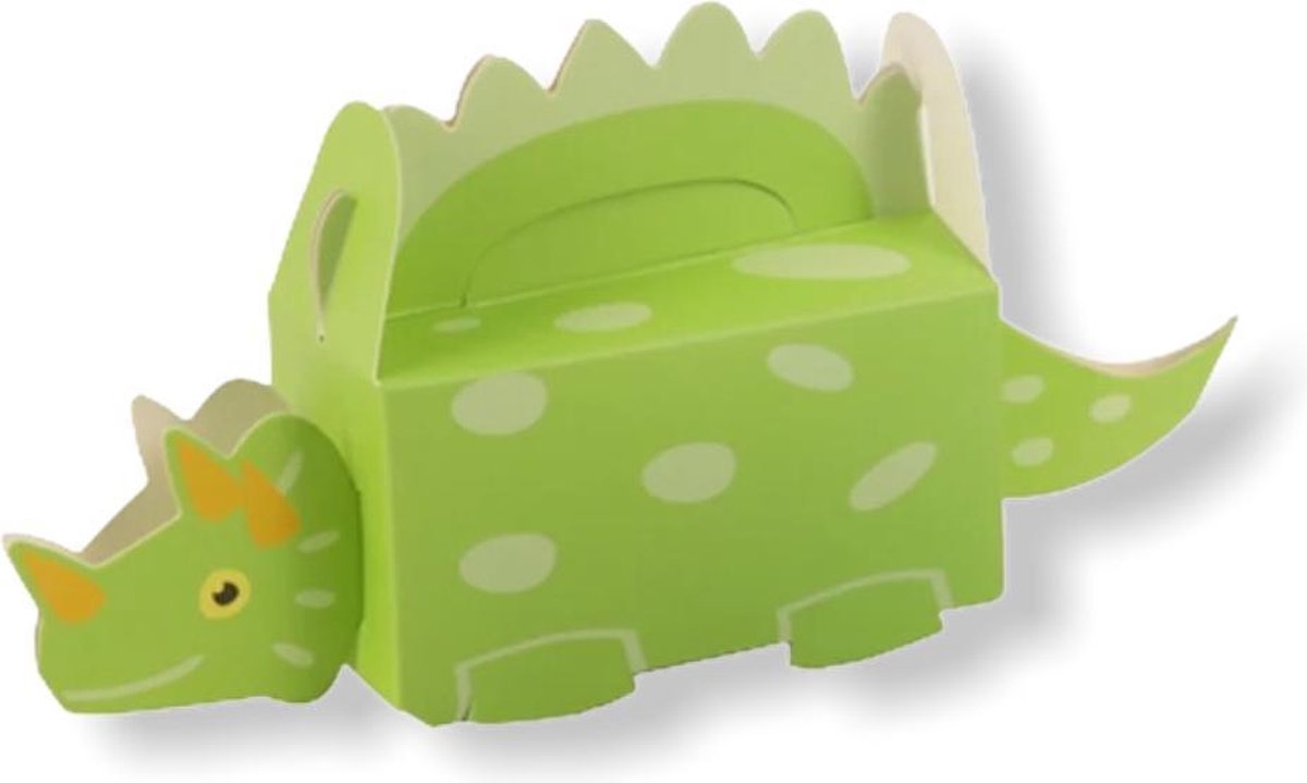 Uitdeeldoosjes Dino groen 10 Stuks - Traktatie boxen voor Uitdeelcadeautjes - Uitdeelcadeau Kinderfeestje - Kinderen